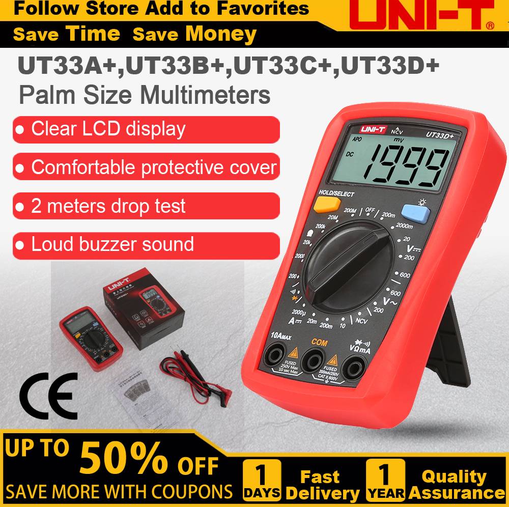 Digital Multimeter UT33D Palm Size