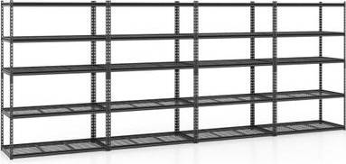 Wire storage racks Costway 5-Tier Metal Unit Adjustable Wire Racks Set Shelving System