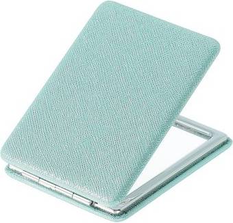 Uxcell Small Rectangular Folding Compact Mirror Purse - Blue