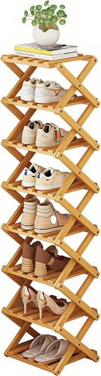 Temu Bamboo Freestanding Shoe Rack