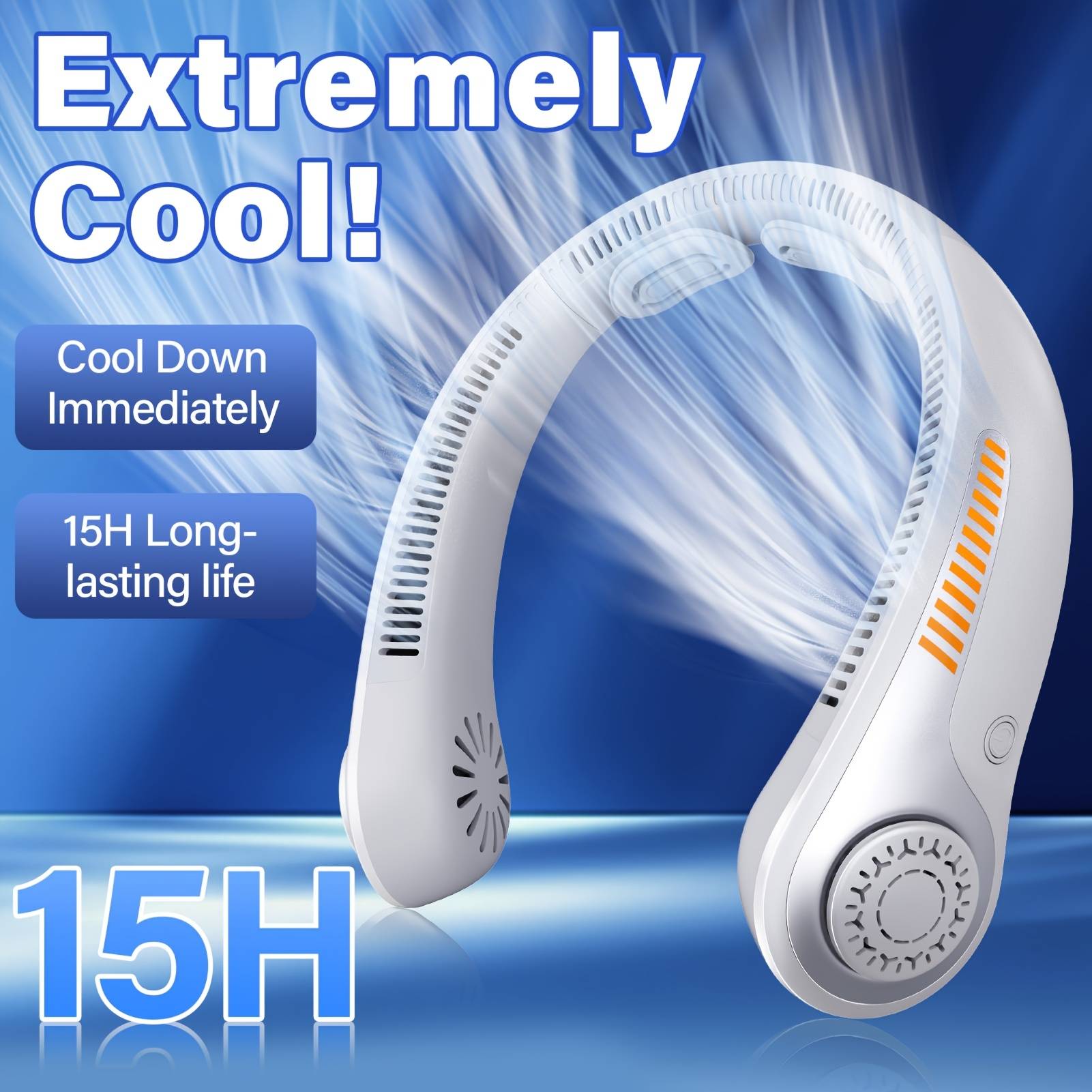 Portable neck fan Temu Portable Neck Fan Usb Rechargeable Bladeless Cooling System