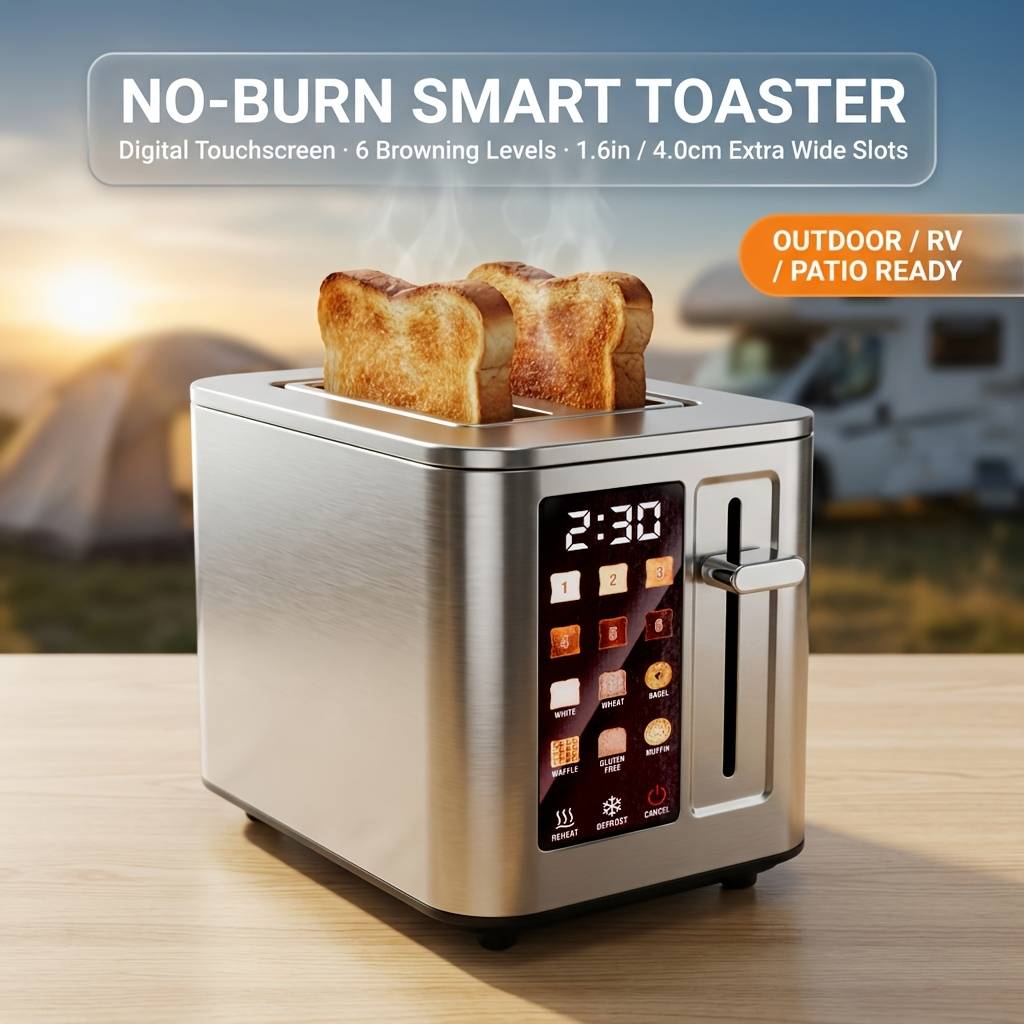 Temu Smart Toaster 2 With Anti-burn Protection