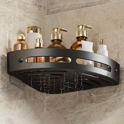 Shower caddy corner Shein PP Triangular Corner Shower Caddy