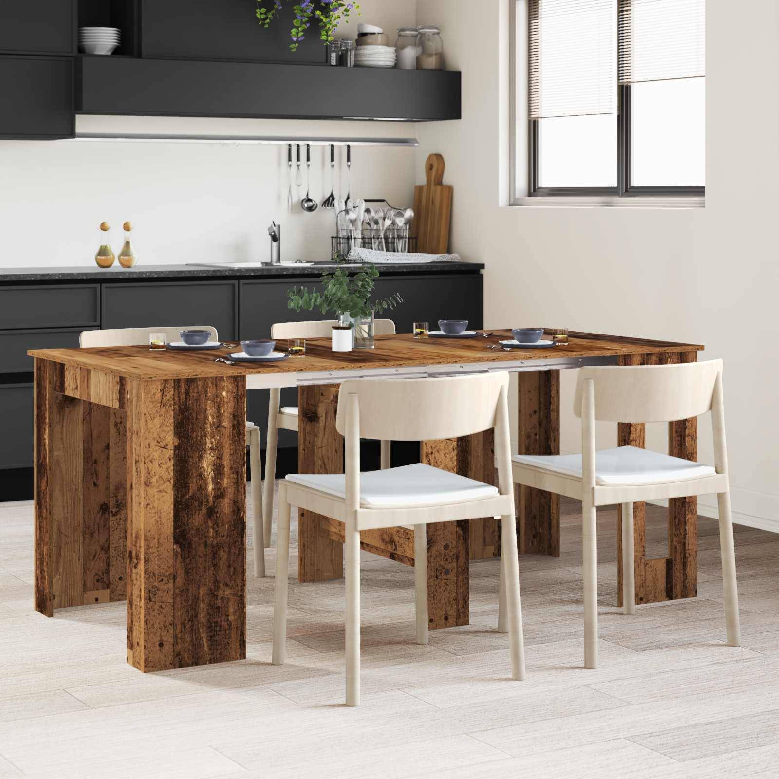 vidaXL Extendable Engineered Wood Dining Table
