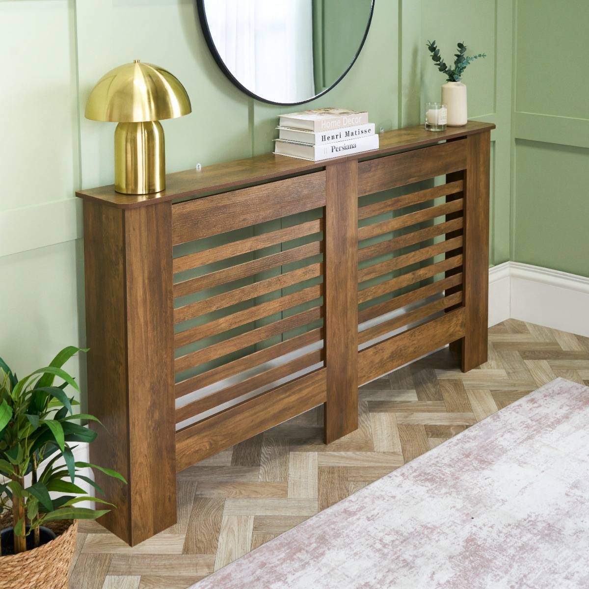 Medium Wood Radiator Cover Brown