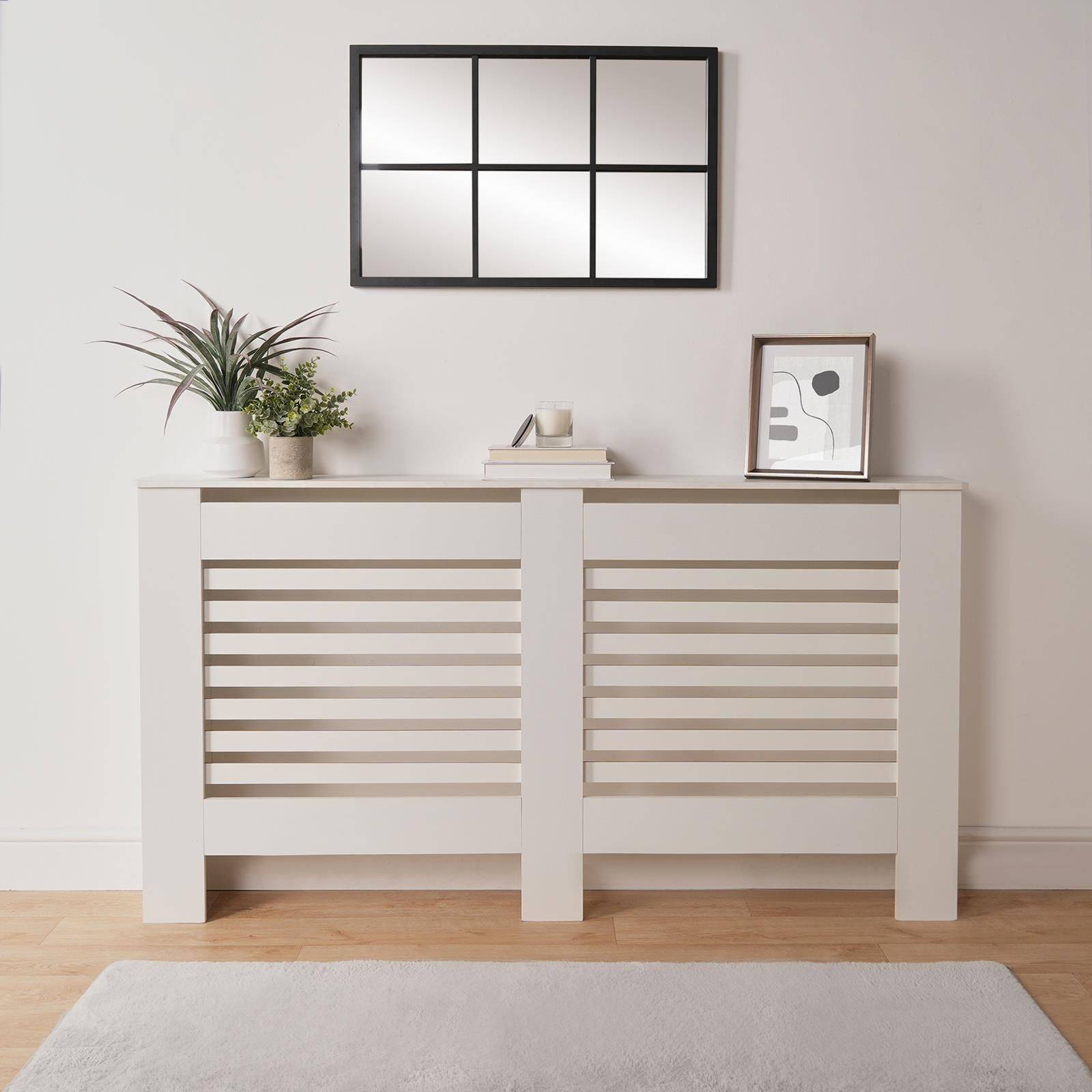 OHS Wood Effect Radiator Cover Sideboard Shelf Large