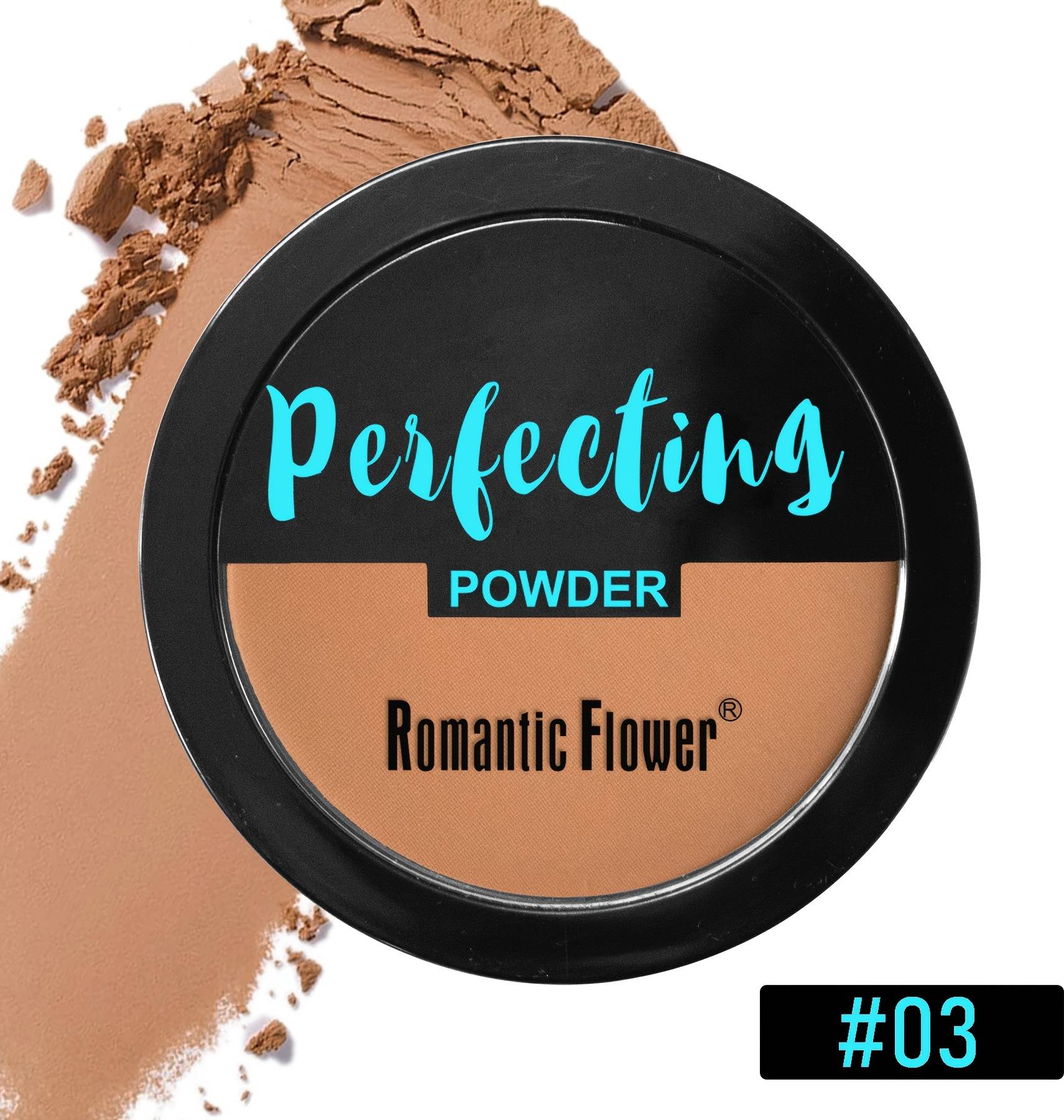 Temu Matte Dark Pressed Powder With Puff Contour