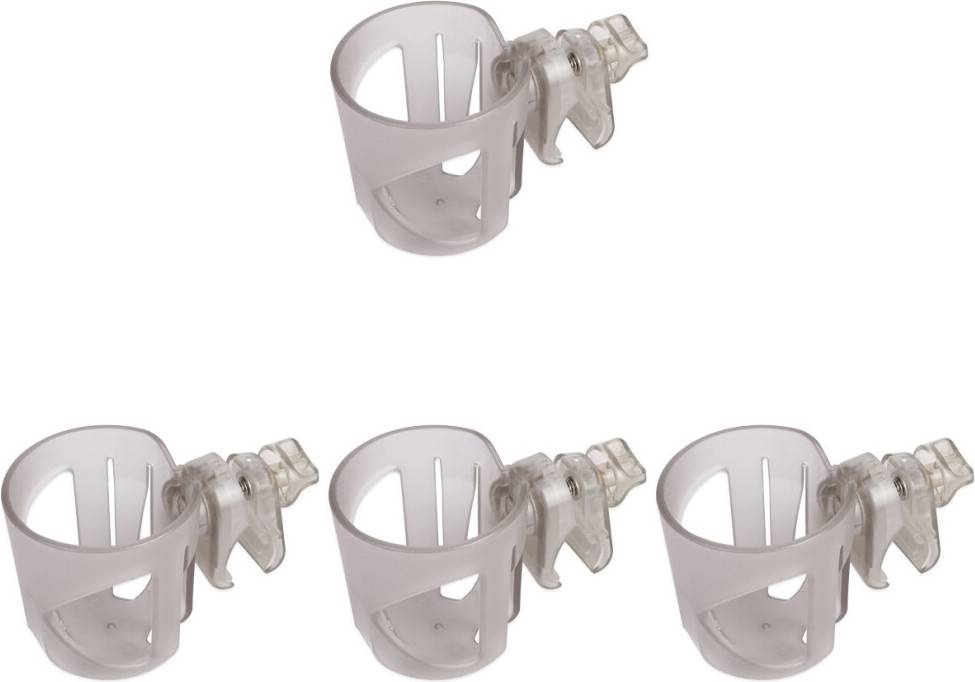 4Pcs Stroller Transparent Plastic Drinks Rack