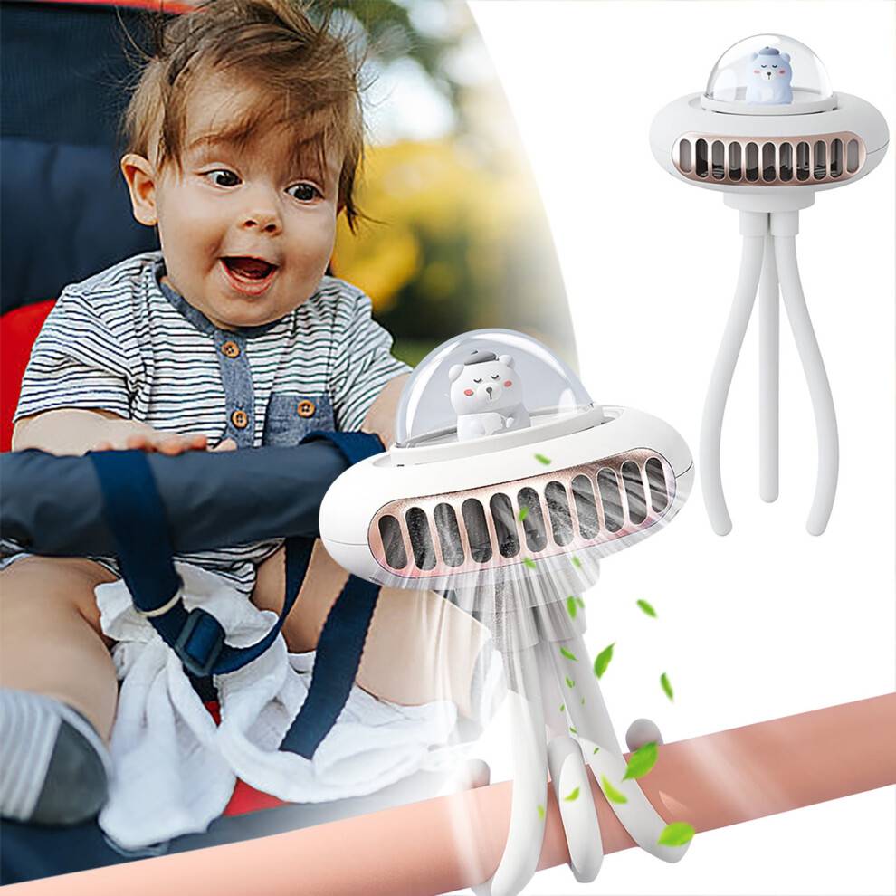 Space Capsule Stroller Fan USB Rechargeable