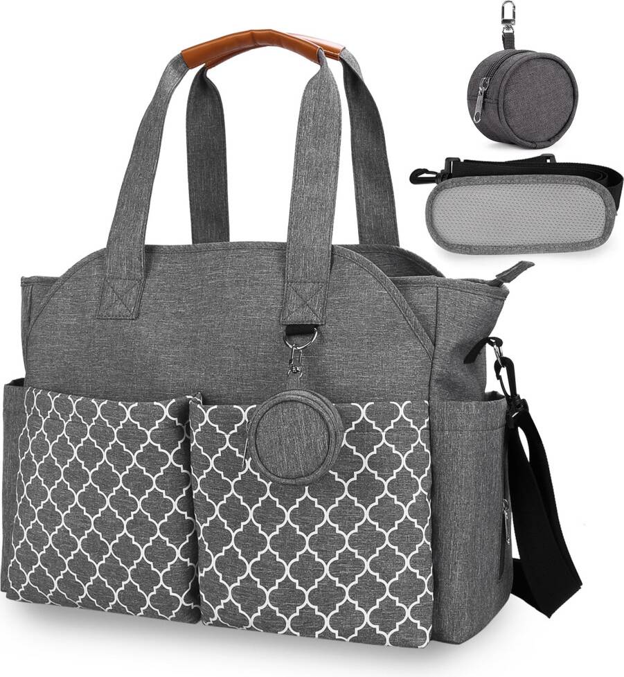 Multifunctional Nappy Changing Bag with Pacifier