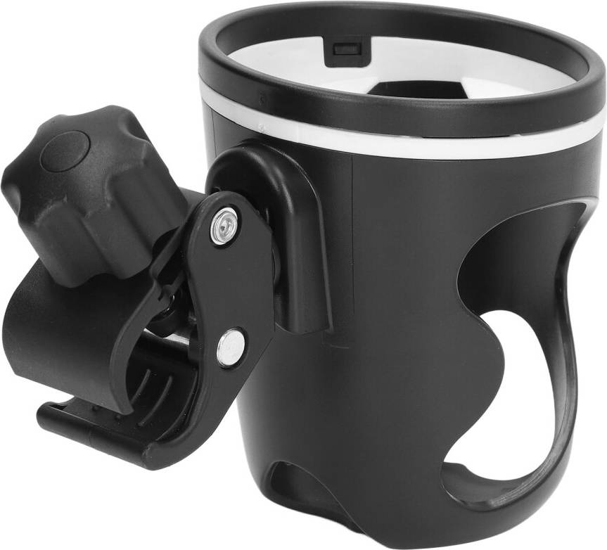 Adjustable Stroller Cup Holder Black 360 Rotation