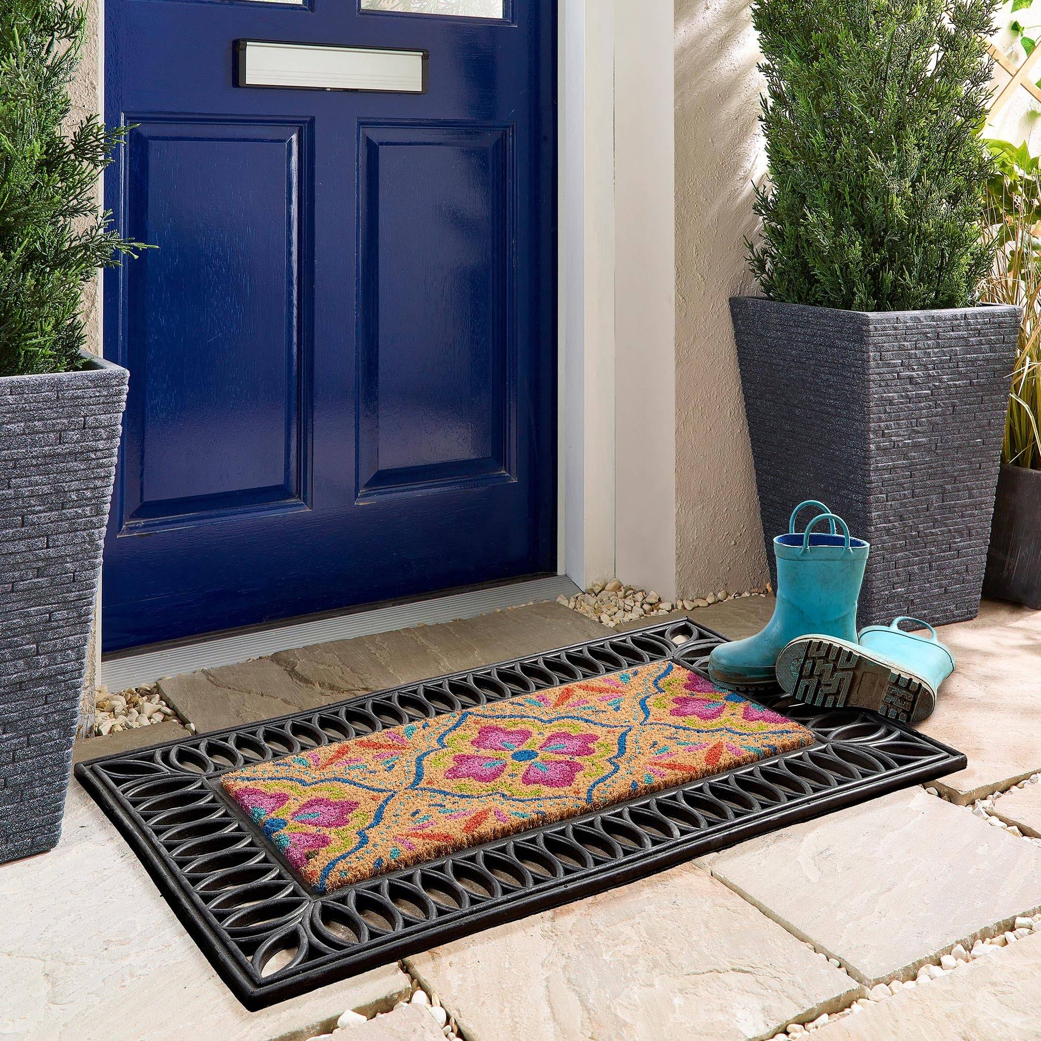 Coir Insert Bright Tile Mat