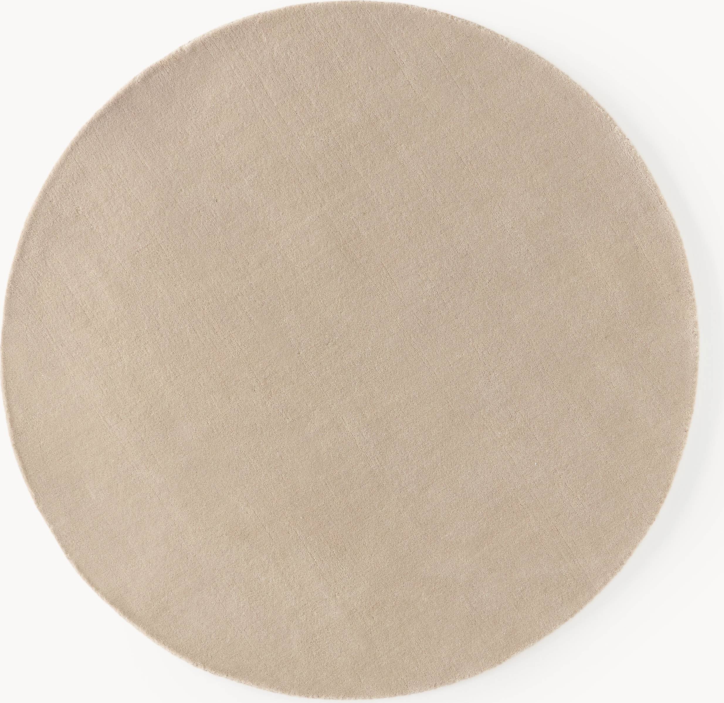 Westwing Collection Round Hand-Tufted Wool Rug Zayne Grey