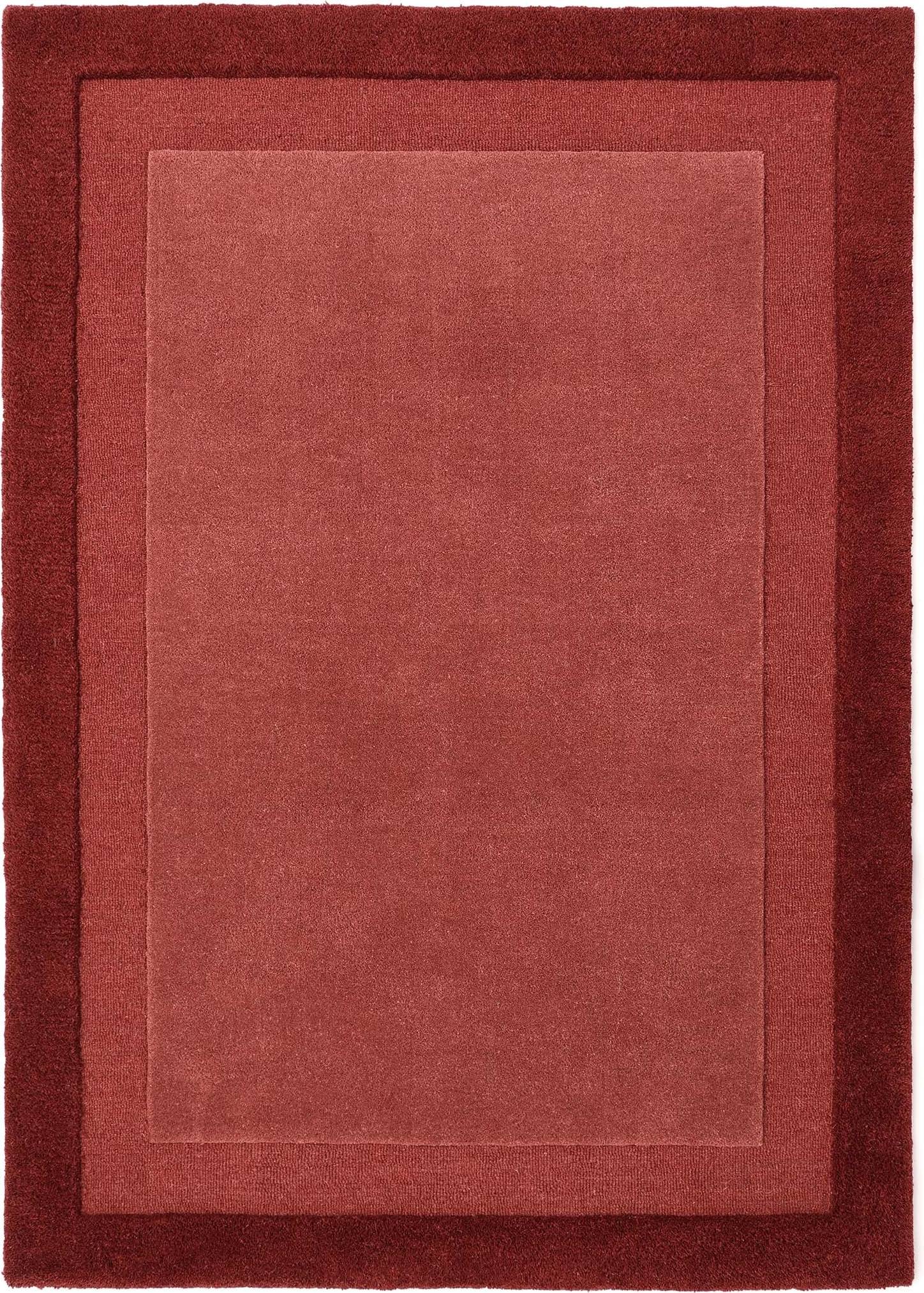 Hug Rug Stacked Border Wool 120x170 cm Red