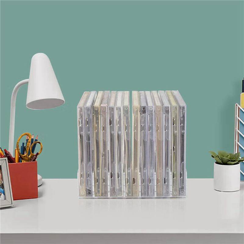 Typecat 8 Pcs Clear Acrylic CD Holder Rack