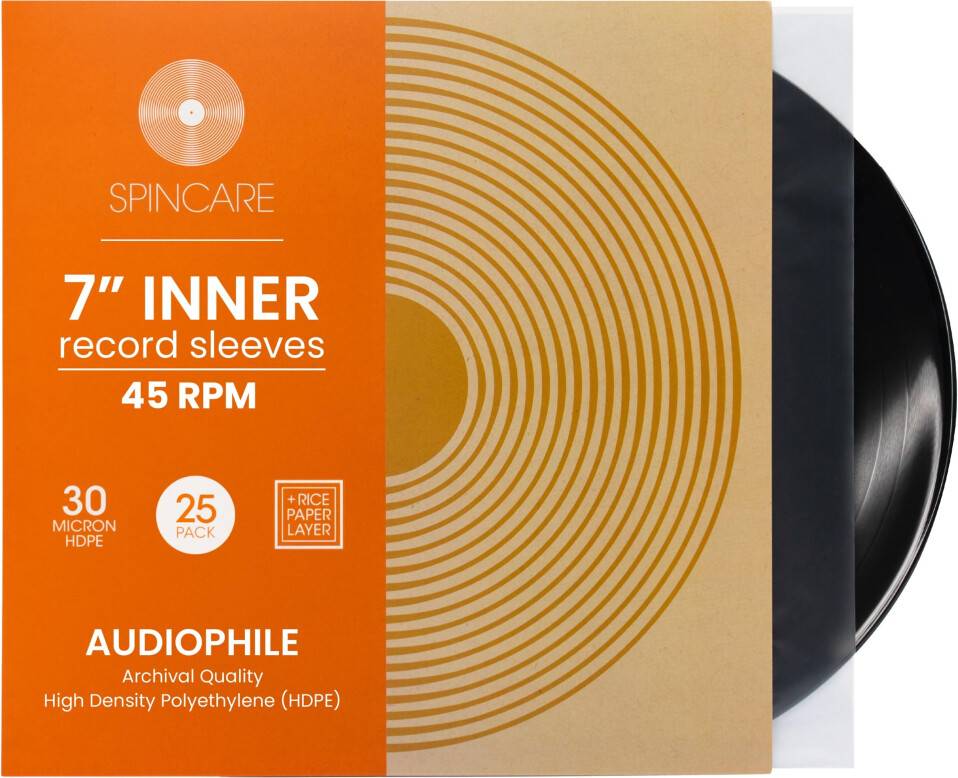 25x 7 Inch Single 45 RPM Anti-static Inner Vinyl Record Sleeves