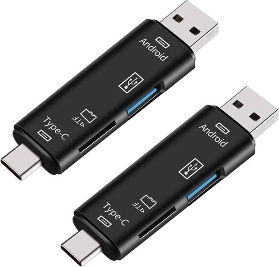 2X 5-In-1 OTG Card Reader Micro-SD