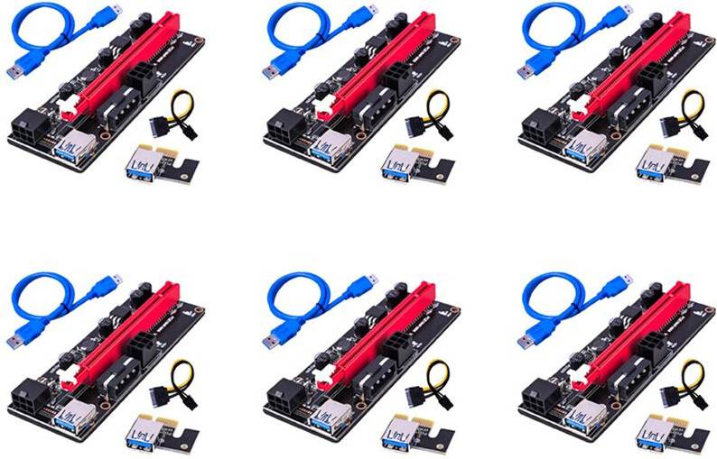 Typecat PCI-E PCIe Riser 009 Extender Dual 6Pin Adapter