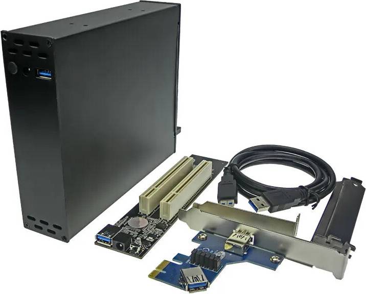 Quince Dual Slot PCI-E to PCI Riser Card 32-Bit