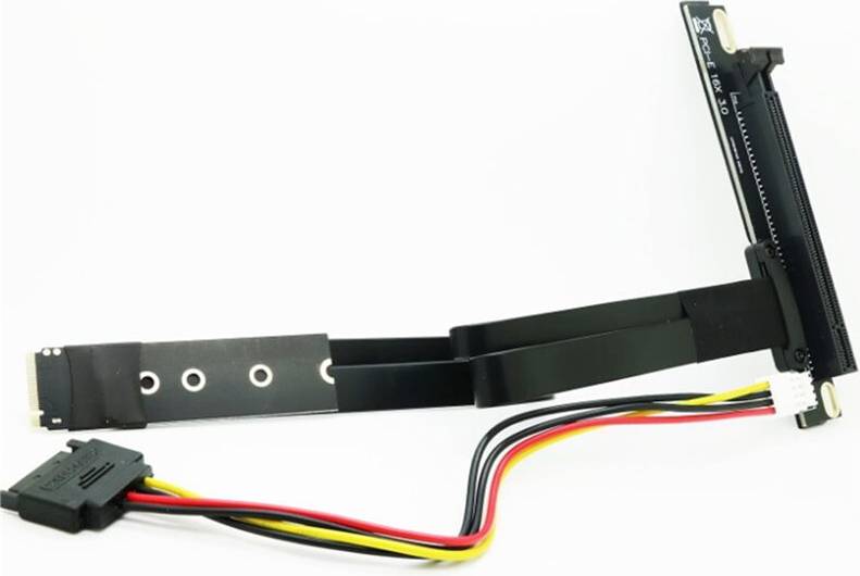 Kepptory M.2 NGFF Key M to PCIe 16x Card Riser Adapter Cable 25cm