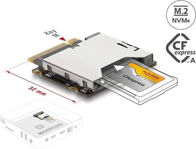 DeLock Adapter M.2 Key M CFexpress Typ A