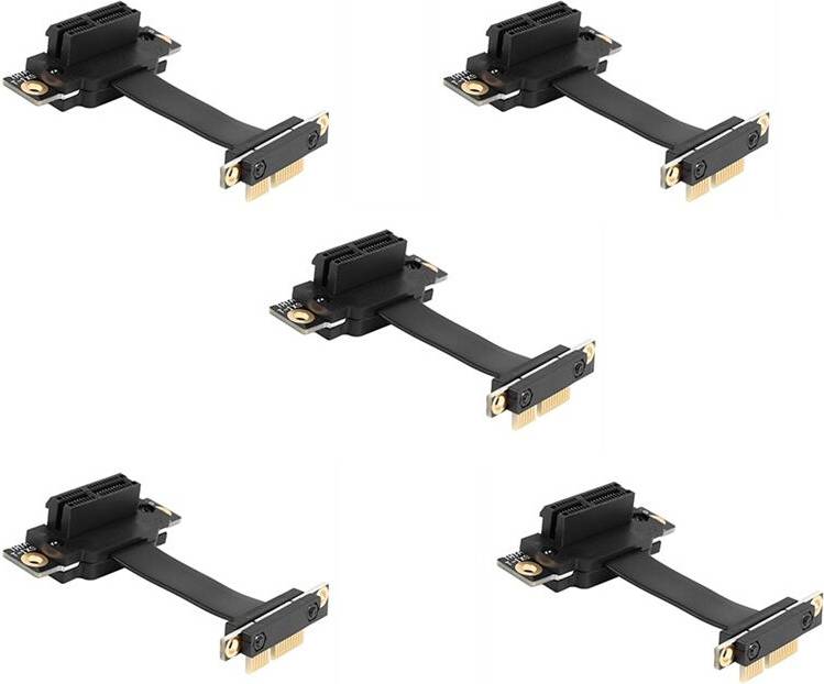 Melitt PCIe X1 Riser Cable Dual 90 Degree