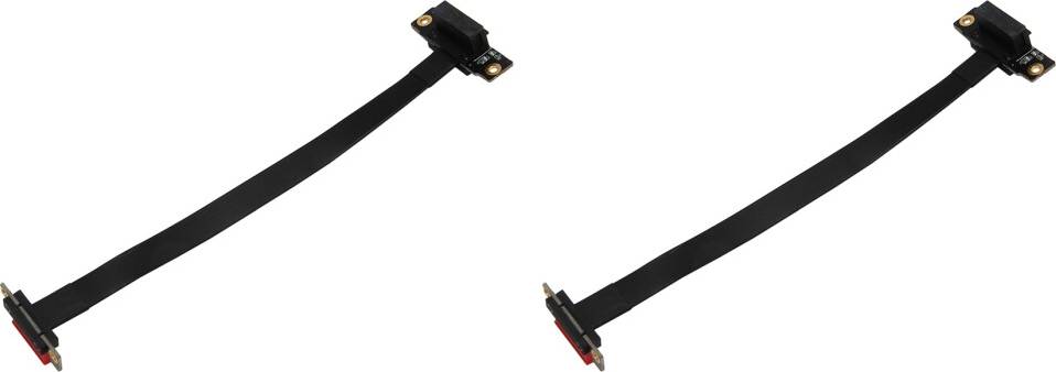 PCIe X1 Riser Cable Dual 90 Degree 20cm