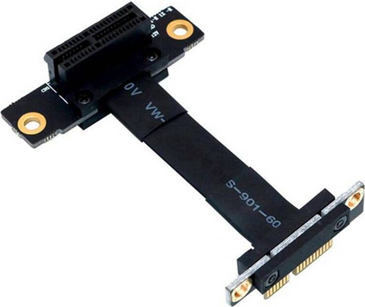 Typecat PCIe X1 Riser Cable Dual 90 Degree