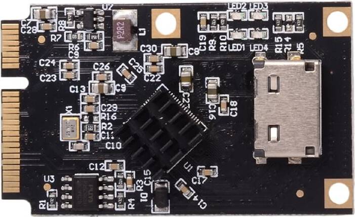 Typecat PCIe PCI Express 4-Port Oculink SFF-8612 Riser Card Converter