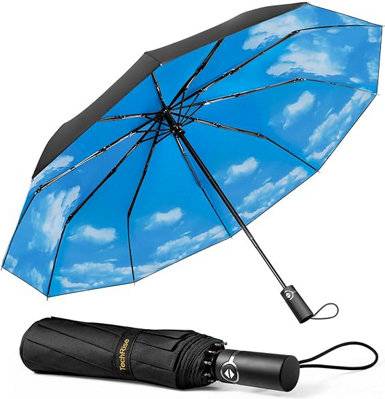 Tecknet Techrise Auto Umbrella Fiberglass Frame 10 Ribs