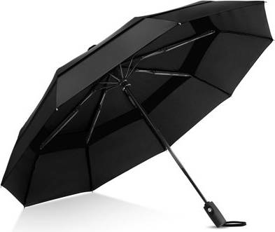 Tecknet Large Windproof Auto Umbrella 9 Ribs Double Canopy
