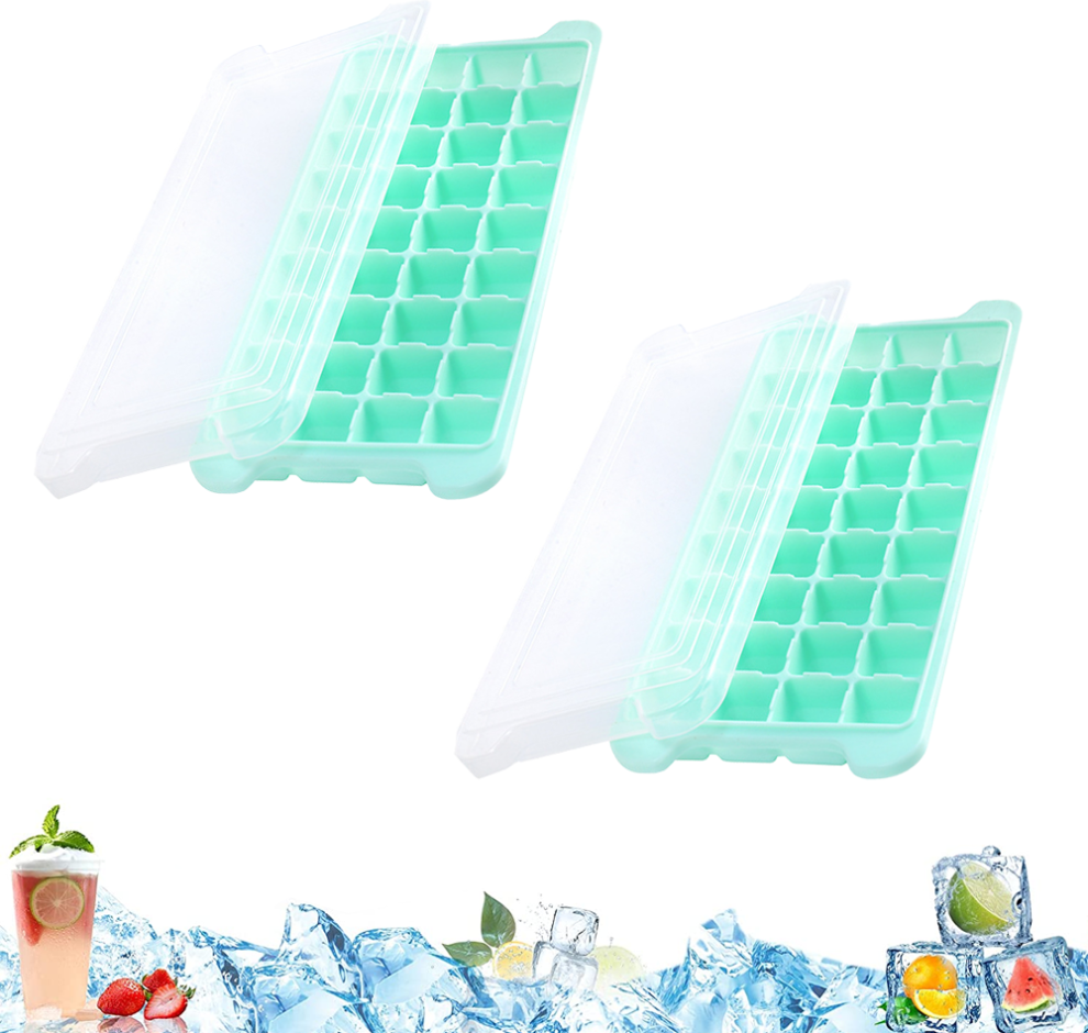 Easy ice Easy Release Stackable With Removable Lid Ice Cube Tray