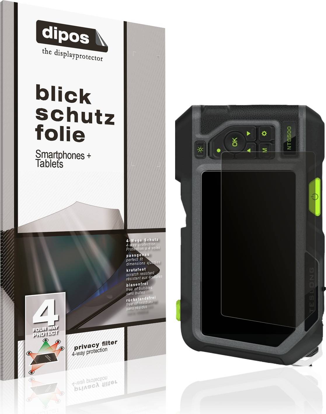 Dipos Nts500 Privacy Filter 4-Way Screen Protector