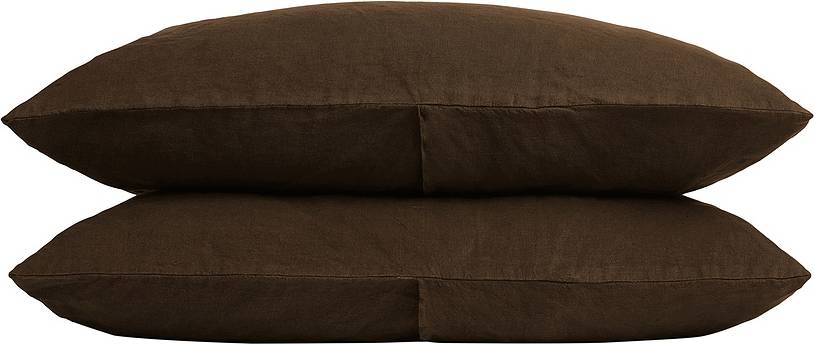 Parachute Linen Pillowcase Set Java Brown Pillow Case Brown