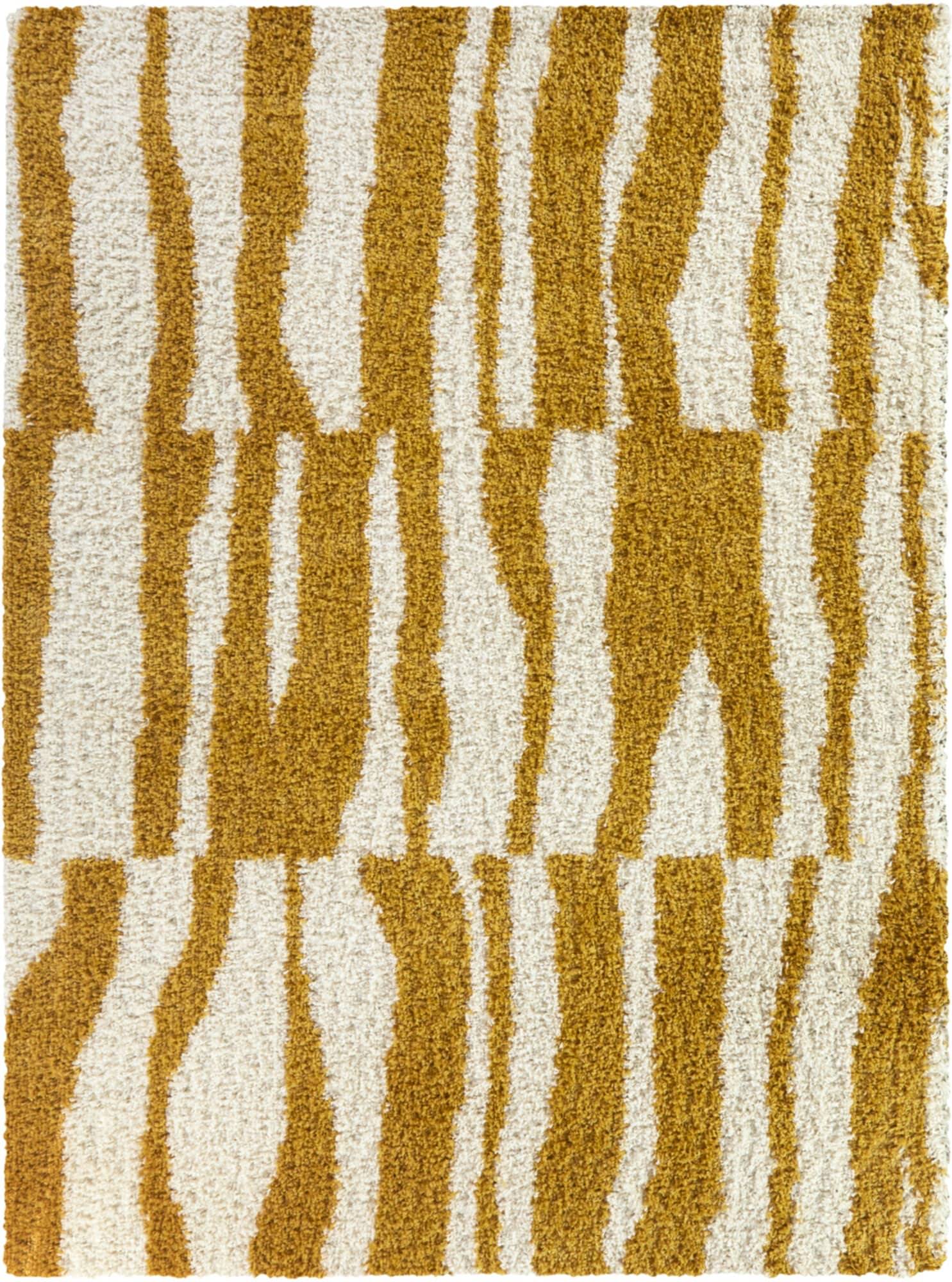 Balta Balta Rugs 5'3" x 7' Abstract Shag Area Rug Gold