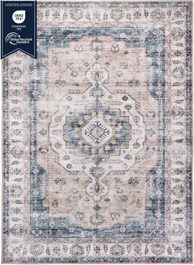 Machine washable area rugs Delara 5 x 7 Machine Washable Area Rug Multicolor