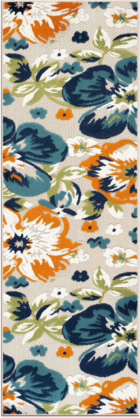 World Rug Gallery Siena 3 x 10 Flatweave Rectangular Tropical Hose Multicolor