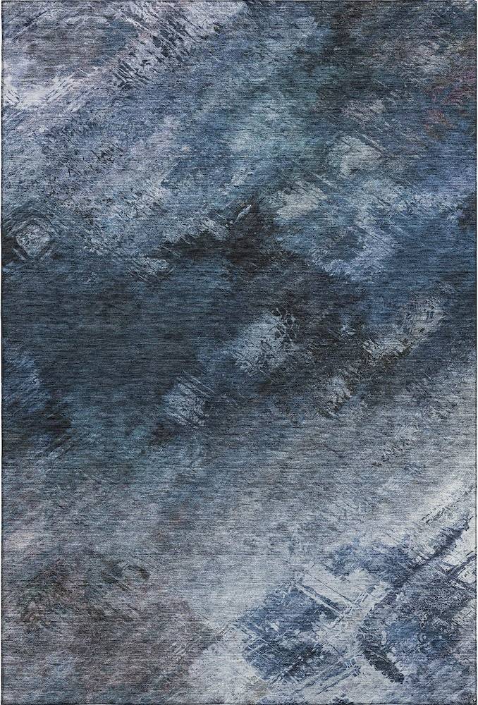 8x10 rugs Addison Rugs Premium Machine Washable Mayfield 8 x 10 Rug Blue 8x10"