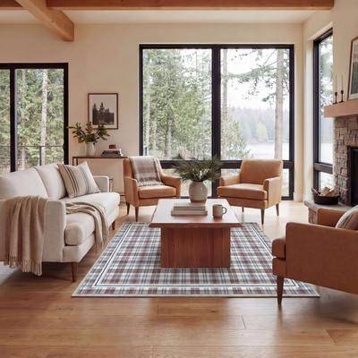 Washable rugs Eddie Bauer Printed Washable Rugs Multicolor