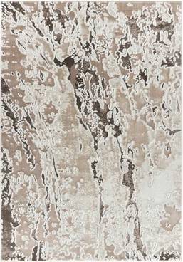 Petra Collection Abstract Area Rug Beige