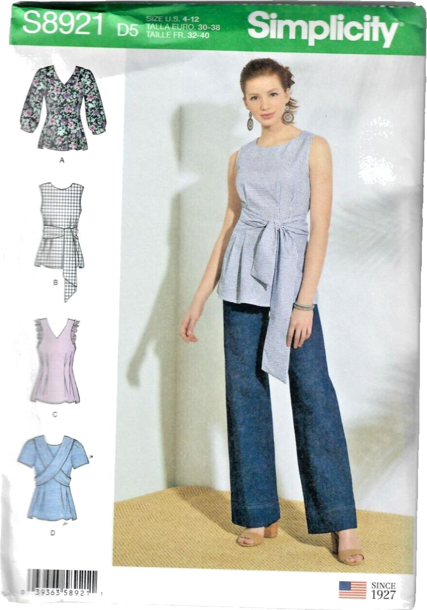 8921 Misses Tops Sewing Pattern