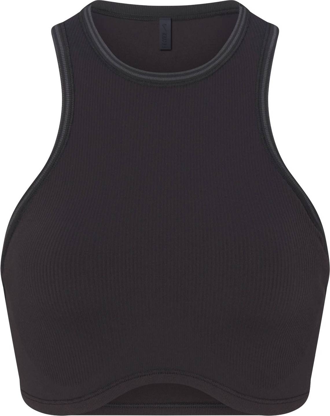 SKIMS Racer Front Bra Obsidian Ribbed Seamless - Black
