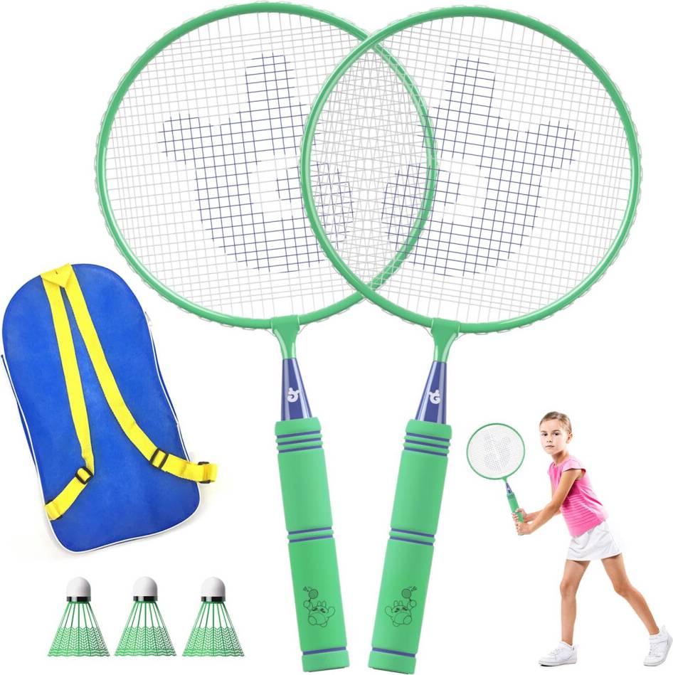 Kids Badminton Rackets Set with Soft Grip