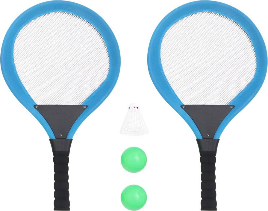 Kids Badminton Rackets Blue Plastic Set