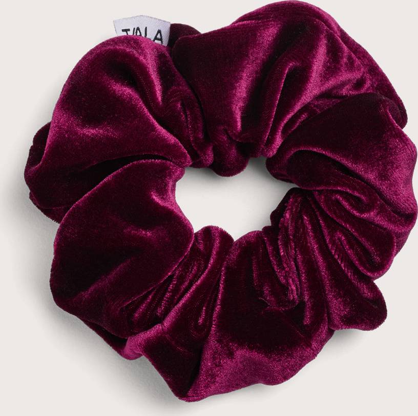 Velvet Scrunchie - Port Red