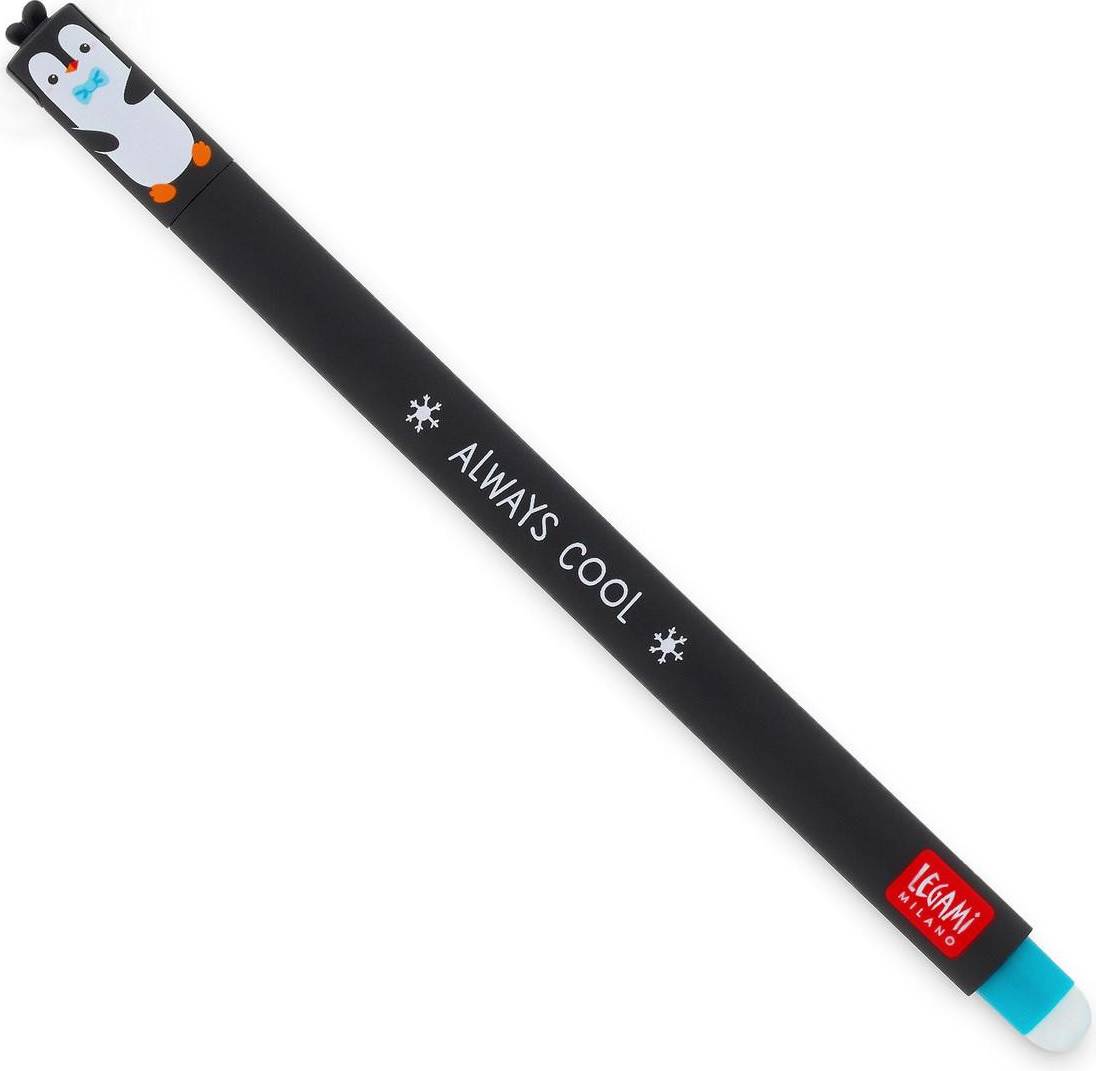 Legami Erasable Pen Penguin Turquoise Ink