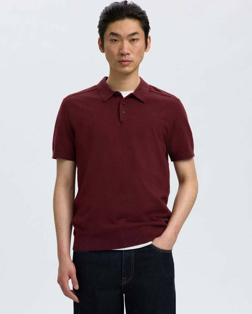 Selected Polo Rouge Foncé