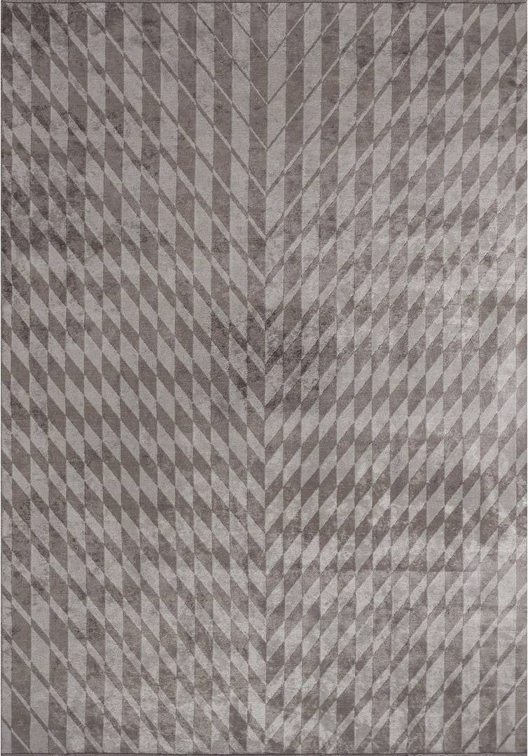 Ebern Designs Geometric Area Rug Large Size Grey