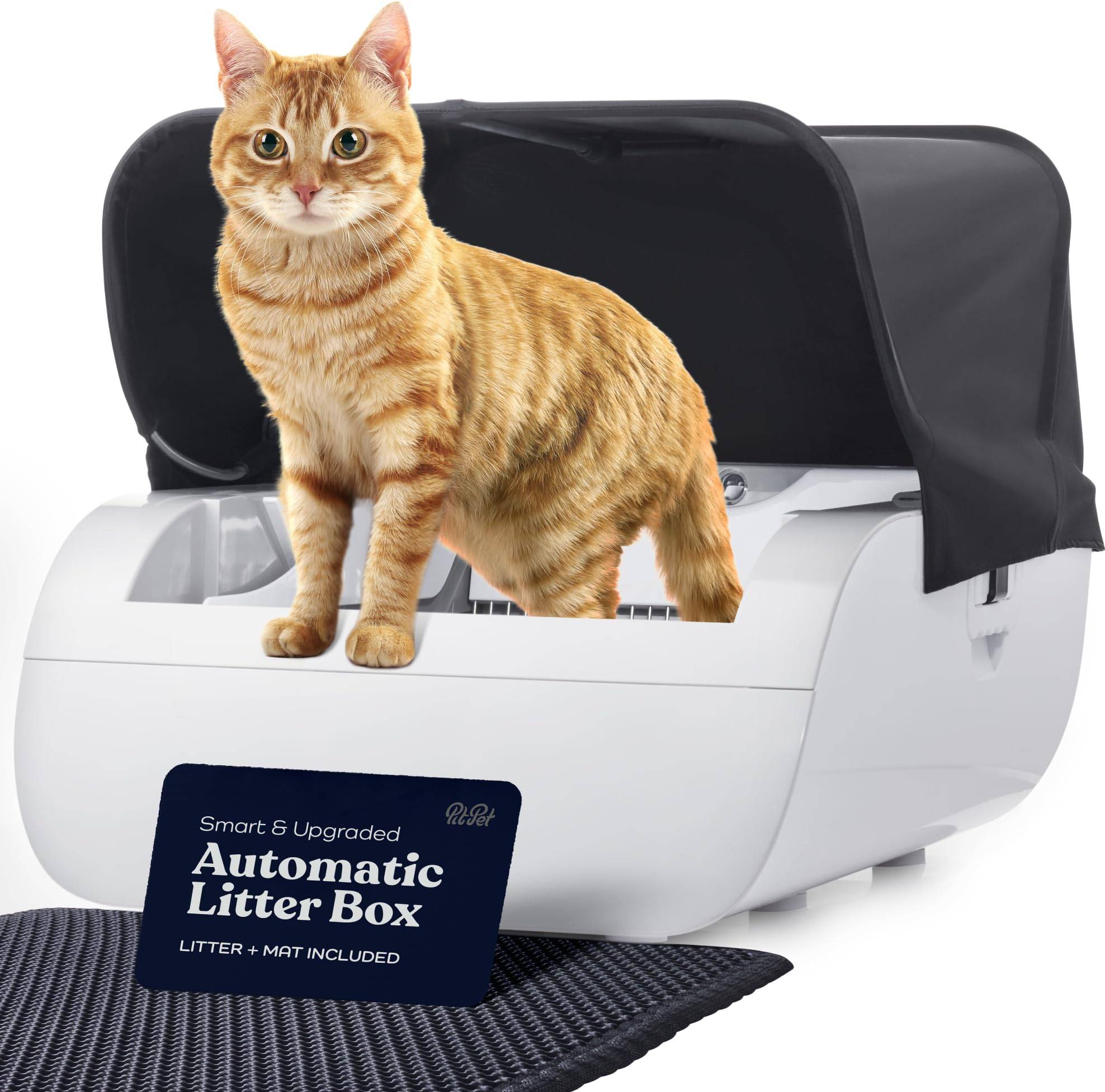 Automatic litter box Afoxsos Smart Cat Litter Box Wide Opening Automatic LED Display