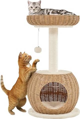 Kratzbaum Ratten Kletterbaum 75 cm Beige